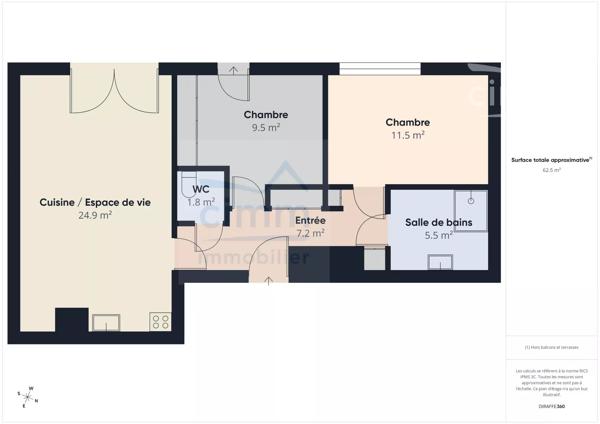 Cimm Immobilier Bréal-sous-Montfort vous propose à la vente ce charmant appartement T3 situé sur la commune du Rheu.