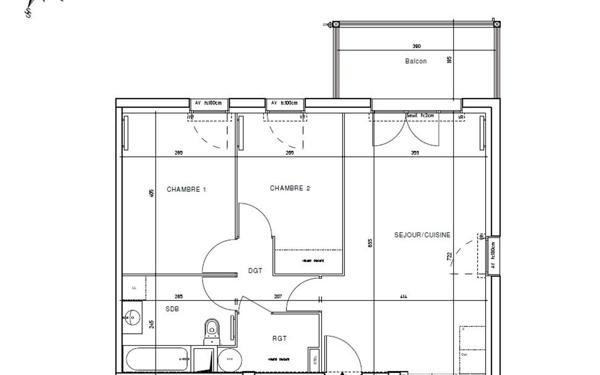 Appartement à vendre    3 pièces •  Dax
