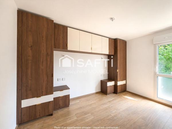 RARE : Appartement T2 avec terrasse et jardin dans résidence neuve à 5 minutes à pieds du lac et du centre-ville.