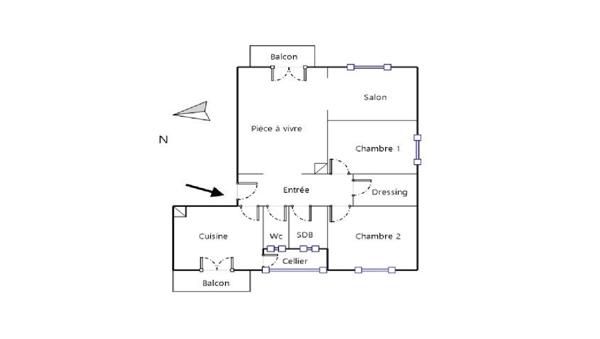 Appartement à vendre 4 pièces 73 m² Portes-lès-Valence