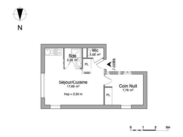 Location Appartement 2 pièces 29.2 m² - 6 RUE DE LA SOLE La Rochelle 17000