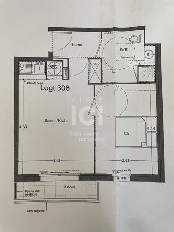 Appartement Nantes T2 MEUBLE - BOULEVARD JULES VERNE NANTES