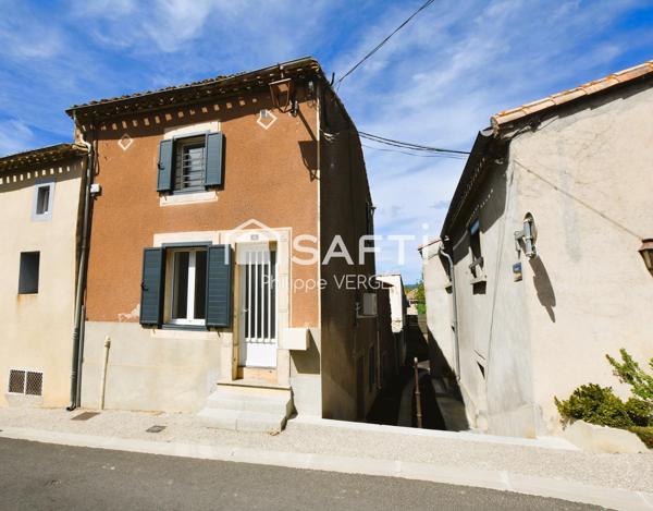 Maison 2 chambres, sous sol, jardin, parking