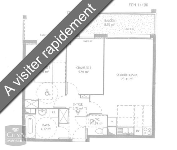 Appartement à louer 3 pièces 58.11m² Vaux-le-Pénil (77000)