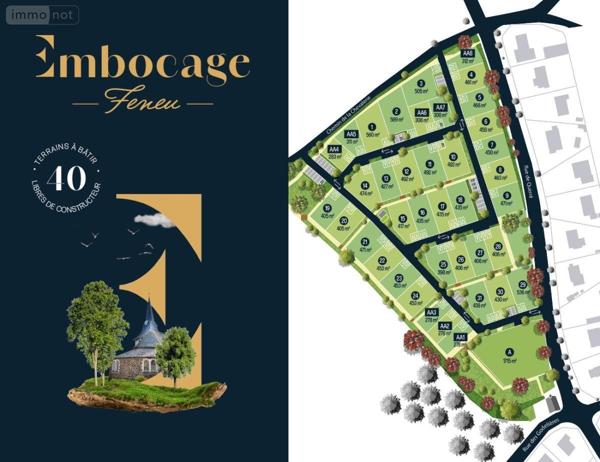 Terrain à Batir à vendre à Feneu dans le Maine-et-Loire (49460), ref : 49031-2656