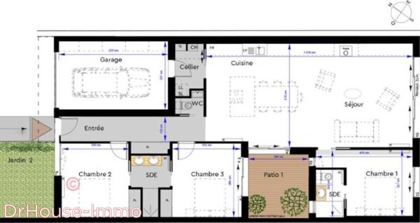 Maison à vendre 4 pièces de 112 m²