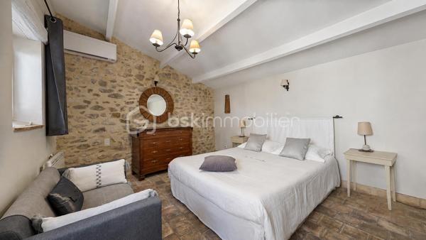 MAS XVIIIᵉ EN PIERRE • 340 M² • 8 CHAMBRES • PISCINE CHAUFFÉE • DRÔME PROVENÇALE

Au cœur de la Drôme provençale, entre Grignan et Dieulefit, découvrez ce remarquable mas en pierre datant du XVIIIᵉ siècle, restauré dans le respect de son authenticité et développant environ 340 m² habitables.

Organisé en L autour d'une ravissante cour intérieure d'environ 93 m², véritable cœur du mas, l'ensemble bénéficie d'une configuration particulièrement intéressante permettant de recevoir famille, amis ou hôtes tout en préservant l'intimité de chacun.

Une première aile accueille l'habitation principale. Depuis une belle terrasse bénéficiant d'une vue remarquable sur les paysages environnants, l'entrée ouvre sur une généreuse pièce de vie avec cuisine ouverte de 52,89 m².

Elle se prolonge par une suite parentale, une seconde chambre disposant de sa baignoire ainsi qu'une troisième chambre aménagée sous pente. Un grenier complète cette partie.

Dans l'autre aile, l'atmosphère se fait particulièrement chaleureuse avec un salon équipé d'un poêle à bois, prolongé par une salle à manger où l'ancienne mangeoire en pierre, soigneusement conservée, rappelle l'histoire et la vocation originelle des lieux.

Une arrière-cuisine ainsi qu'une cave à vin de 21,13 m² complètent ce niveau.

À l'étage, deux chambres disposent chacune de leur salle d'eau privative.

Côté cour et piscine, trois chambres supplémentaires bénéficient chacune de leur propre espace d'eau avec douche ou baignoire, offrant une belle indépendance à leurs occupants.

Le mas totalise ainsi 8 chambres et une capacité d'accueil particulièrement appréciable, avec une distribution adaptée aussi bien à une vie familiale qu'à une activité d'hébergement.

La rénovation a su préserver toute l'âme du bâti ancien : pierres et poutres apparentes, tomettes, pierres de taille, volumes généreux et éléments d'origine composent une atmosphère authentique, associée au confort actuel.

À l'extérieur, le mas est implanté sur environ 6 200 m² de terrain plat et arboré, dans un cadre préservé, sans voisinage immédiat et largement ouvert sur la campagne environnante.

Terrasses, espaces ombragés et perspectives dégagées invitent à profiter pleinement des lieux au fil des saisons.
La piscine chauffée et sécurisée de 5 × 10 m constitue un véritable espace de détente.

Un terrain de pétanque, un puits, un abri double pour deux véhicules, un vaste espace de stationnement ainsi que différentes annexes viennent compléter l’ensemble.
Par ses volumes, sa capacité d'accueil et son organisation permettant de préserver plusieurs univers de vie, ce mas se prête aussi bien à une grande maison de famille en résidence principale ou secondaire, qu'à un projet de location saisonnière, chambres d'hôtes ou gîtes.

Une propriété de caractère à la configuration rare, destinée aux amateurs de vieilles pierres et de lieux ayant conservé une véritable identité, dans un secteur privilégié de la Drôme provençale.

Informations et visites : contactez L’Immo By Céline PASCAL au 06 63 10 02 35.