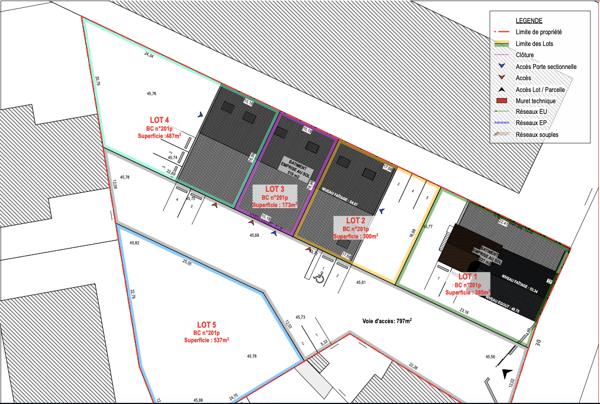 Secteur boulevard Gaston Birgé, local de stockage avec bureaux Angers