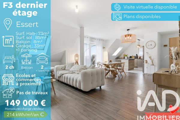 Appartement à vendre 3 pièces 73 m² Essert