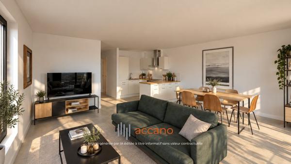 3 chambres avec grand balcon aux pieds des commerces
