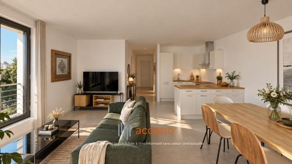 3 chambres avec grand balcon aux pieds des commerces