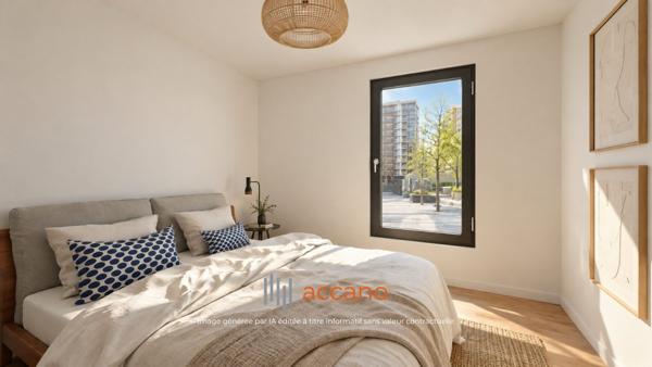 3 chambres avec grand balcon aux pieds des commerces