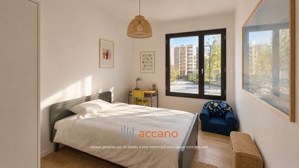 3 chambres avec grand balcon aux pieds des commerces