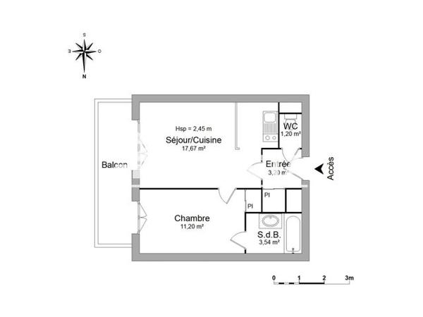 Location Appartement 2 pièces 36.81 m² - 18/20 RUE AUGUSTE RENOIR Limoges 87000
