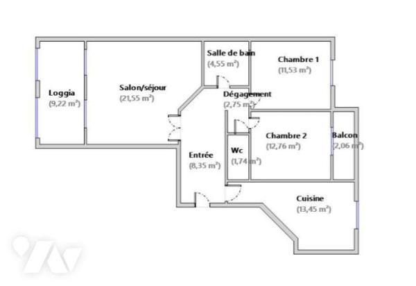 Dans un ensemble immobilier situé à LYON 9ÈME ARRONDISSEMENT Rue de St Cyr. T3 avec cave et garage.