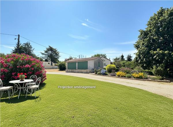 16400 PUYMOYEN Maison de plain pied 131 m2 avec 1600m2 de jardin à Puymoyen