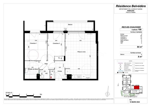 Appartement de 63,70 m²