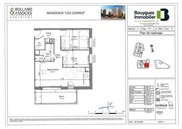 Appartement 3 pièces - 49000 Angers