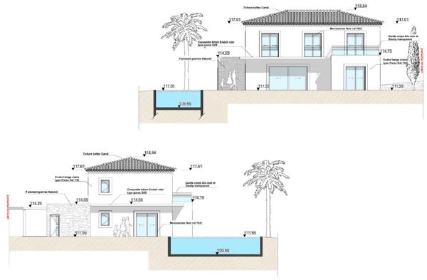 TERRAIN A VENDRE - TANNERON - 1072m² - VILLA 148m² - GARAGE - PISCINE