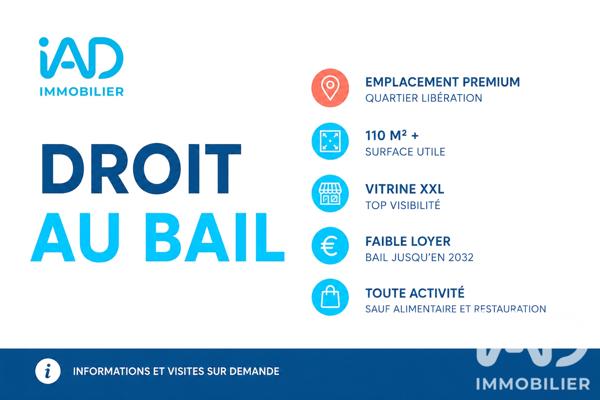 Droit au bail à vendre 109 m² Nice