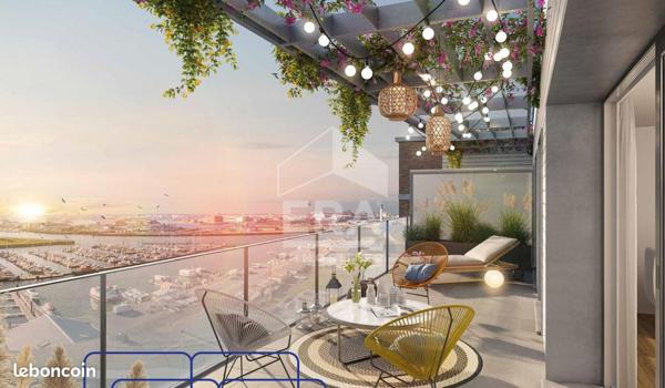 Appartement Marina Dunkerque 94 m2 balcon et double parking