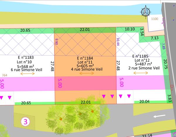 Achat terrain près de GEMOZAC - 605 m² - 52 700 €