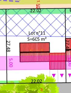 Achat terrain près de GEMOZAC - 605 m² - 52 700 €