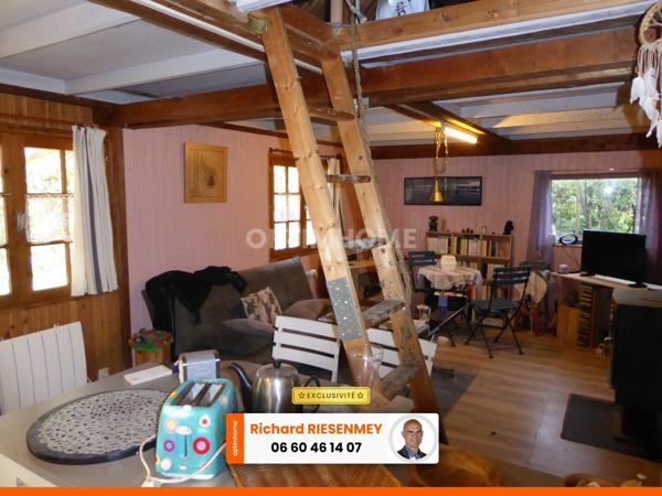 Magnifique chalet de 30m² au calme et verdure avec terrasse couverte