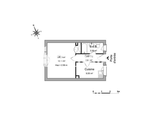 Location Studio 27.4 m² - 15 RUE FRANCOIS FOREAU Luce 28110