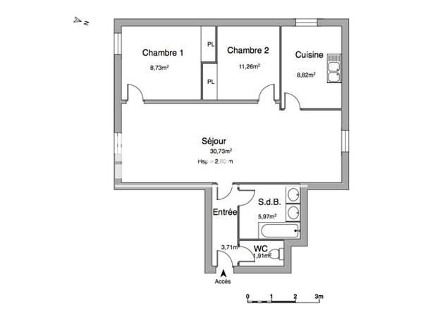 Location Appartement 3 pièces 71.13 m² - 2 RUE AMBROISE THOMAS Hyeres Les Palmiers 83400