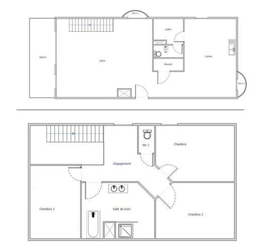 Duplex T4 Lumineux de 104 m² - 3 chambres aux Portes de Genève