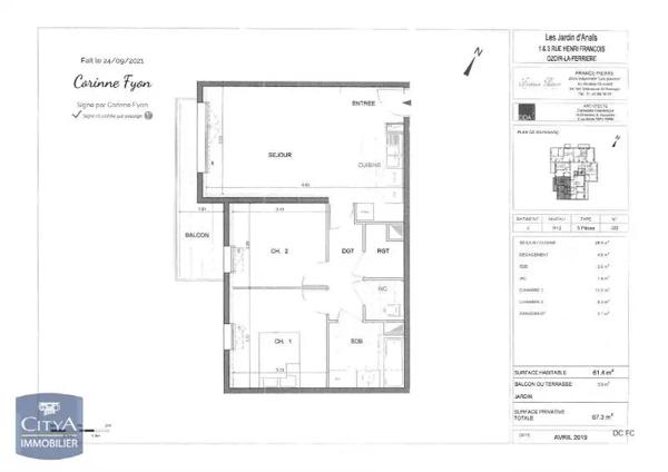 Appartement à louer 3 pièces 61.4m² Ozoir-la-Ferrière (77330)