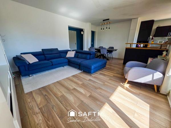 Appartement 4 pièces- 84m²- balcon- cave- place de parking