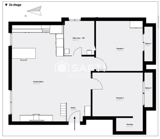 Sublime appartement clé en main, aux prestations de qualité !