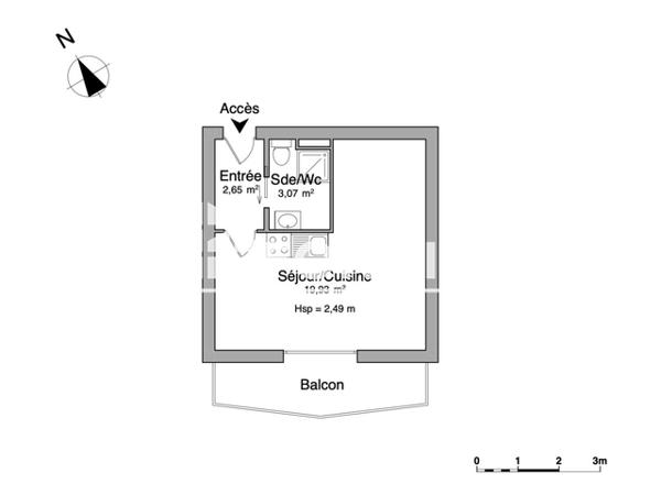 Location Studio meublé 26.65 m² - 4 AVENUE FRANCOIS MITTERRAND Fameck 57290