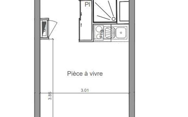 Appartement à vendre    1 pièce • 19,71 m2 Saint-Jean-de-la-Ruelle