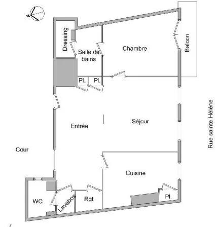 APPARTEMENT T2 A LOUER - LYON 2EME ARRONDISSEMENT Gailleton-A. Comte 64.35 m 2 1 000 € charges comprises par mois