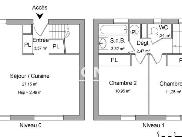 Location Maison 3 pièces 59.75 m² - RCE LE DOMAINE D'AYQUEM Lesparre Medoc 33340