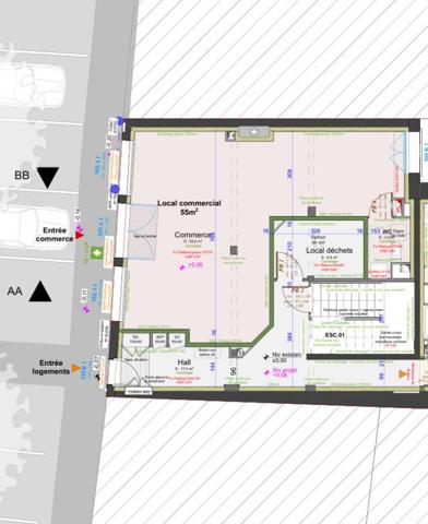 Local commercial d'une surface de 55 m² Rodez