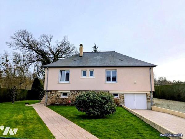 A QUIBOU, maison sur sous-sol, trois chambres, sur terrain d'environ 1 300 m2