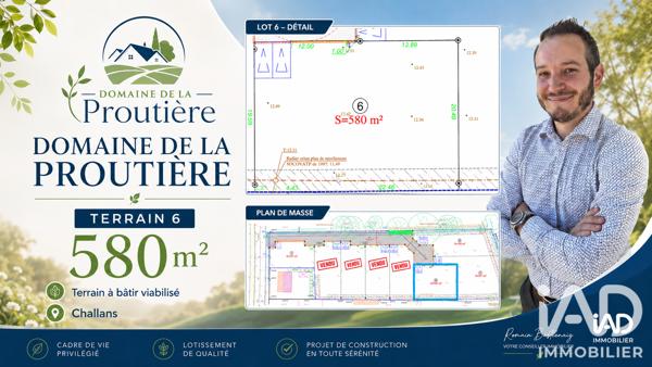 Terrain à vendre 580 m² Challans