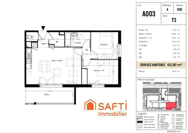 Appartement T3 Livraison fin 2026 Gagnac-sur-Garonne