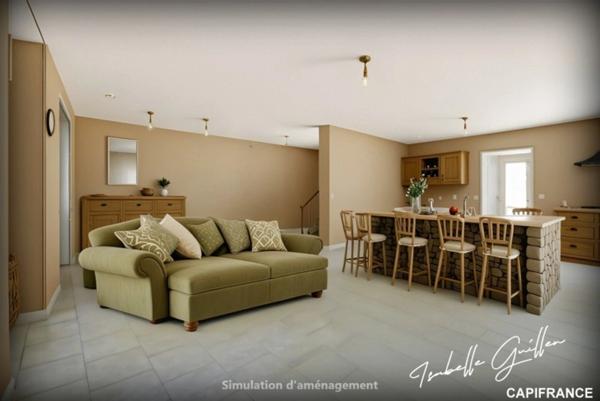 Dpt Cher (18), à vendre CHATEAUMEILLANT maison P5 de 145,7 m² - Terrain de 4 794,00 m²