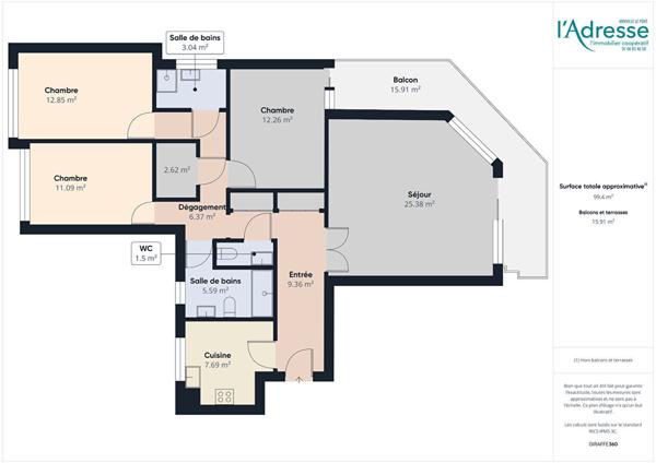 Appartement Champigny Sur Marne 5 pièce(s) 105 m2