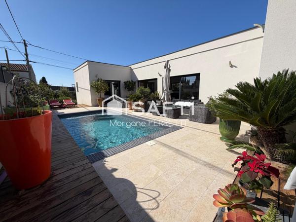 MAISON MODERNE 157 M2 SUR TERRAIN 653 M2 AVEC PISCINE ET GARAGE