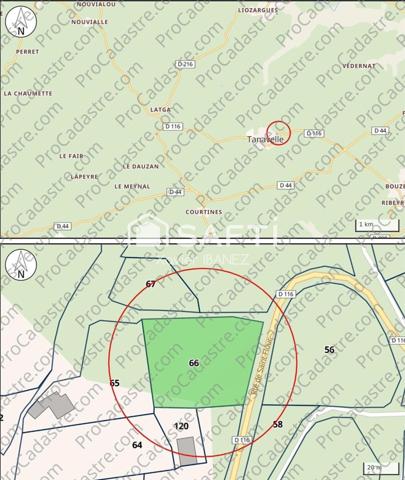 Terrain de 2900m² à Tanavelle (15100)