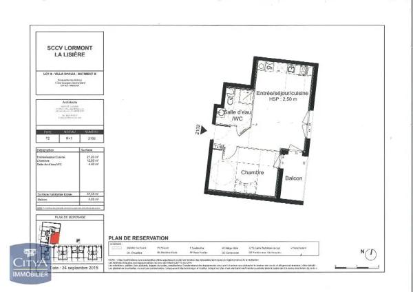 Appartement à louer 2 pièces 38.21m² Lormont (33310)