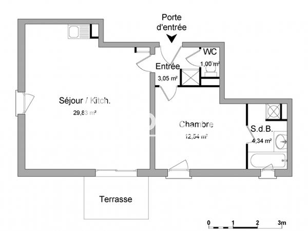 Location Appartement 2 pièces 50.76 m² - 15 RUE DE LA MADELEINE Sarzeau 56370
