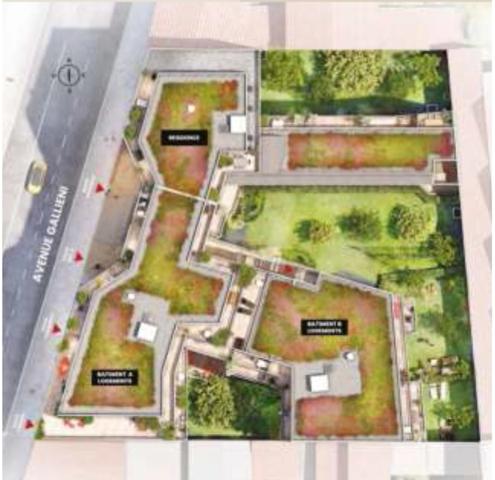 appartement T5 neuf à vendre BAGNOLET (93), surface 108,19 m2 + balcon 3,71 m2 + terrasse 6,46 m2.