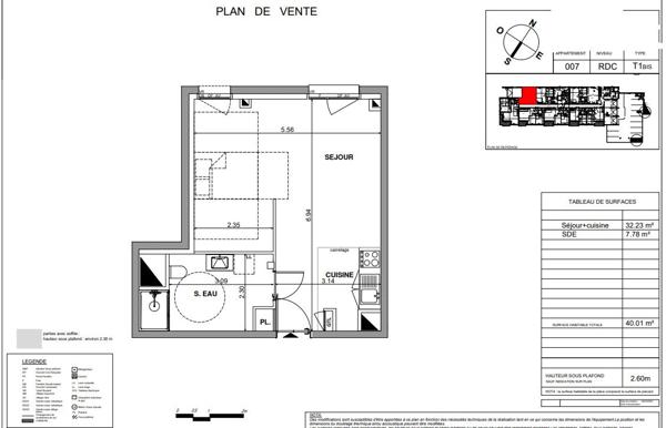 Appartement Neuf T1 de 40 m² - Centre ville de LAVAL